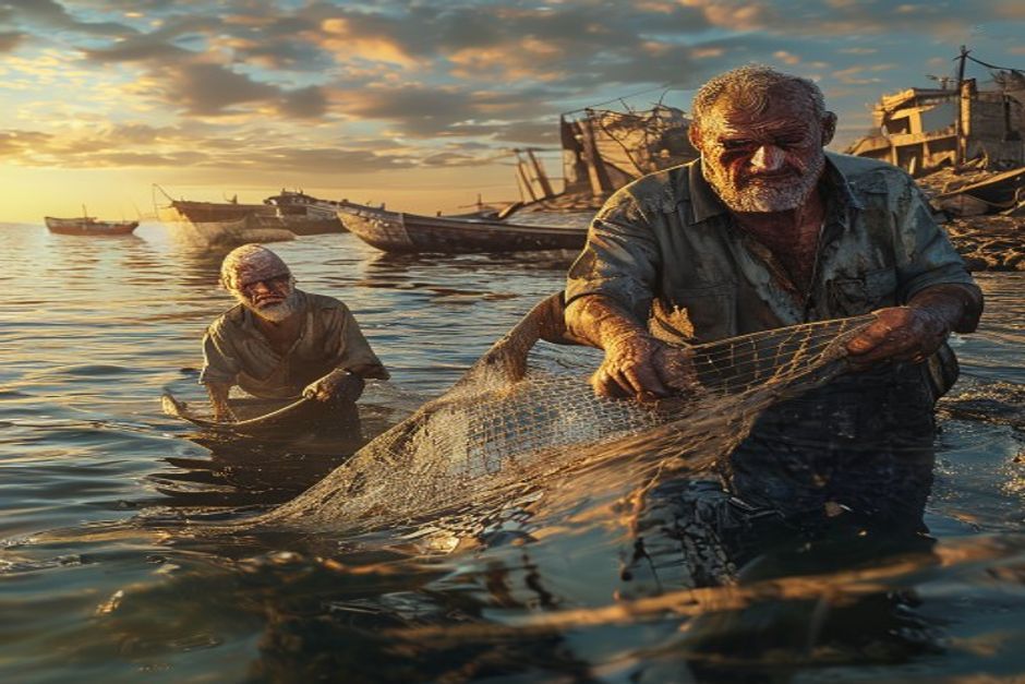 Gaza Fishermen Defy War, Show Unyielding Resolve