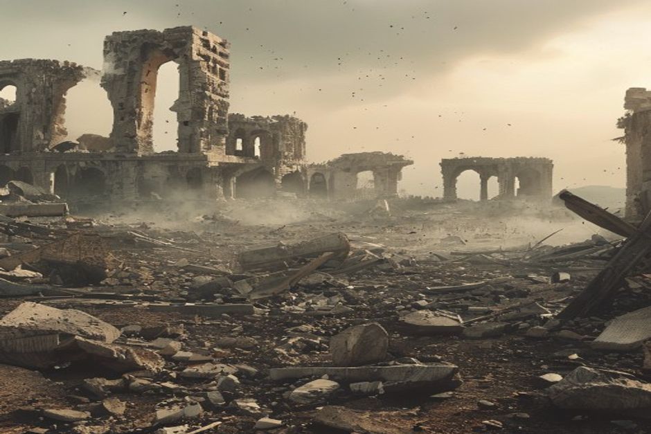 Lebanese Resort Reduced to Rubble