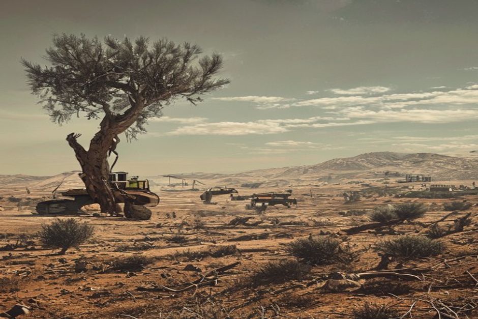 Olive Trees Uprooted in West Bank Land Grab