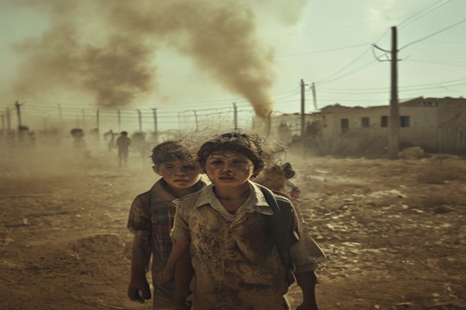 Tear Gas on Children Walking to School