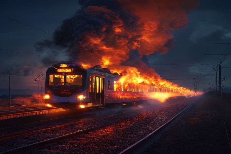 Rajdhani Express Coach Catches Fire